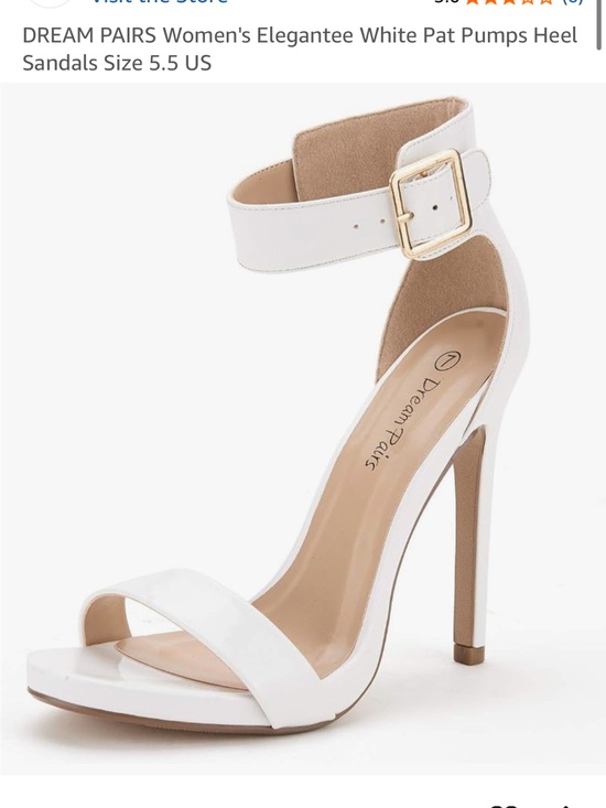 Dream Pairs Shoes - Dream Pairs White Patent Ankle Strap Stiletto Sandals